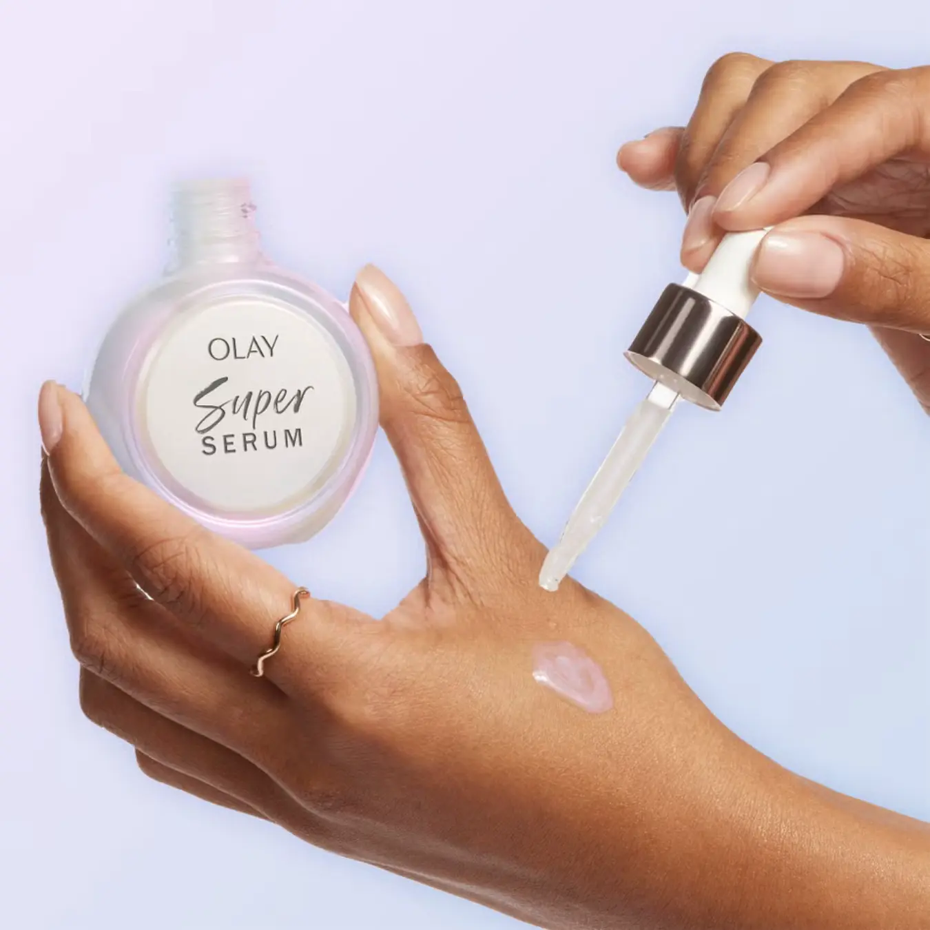 Chai tinh chất Olay Super Serum màu tím sang trọng