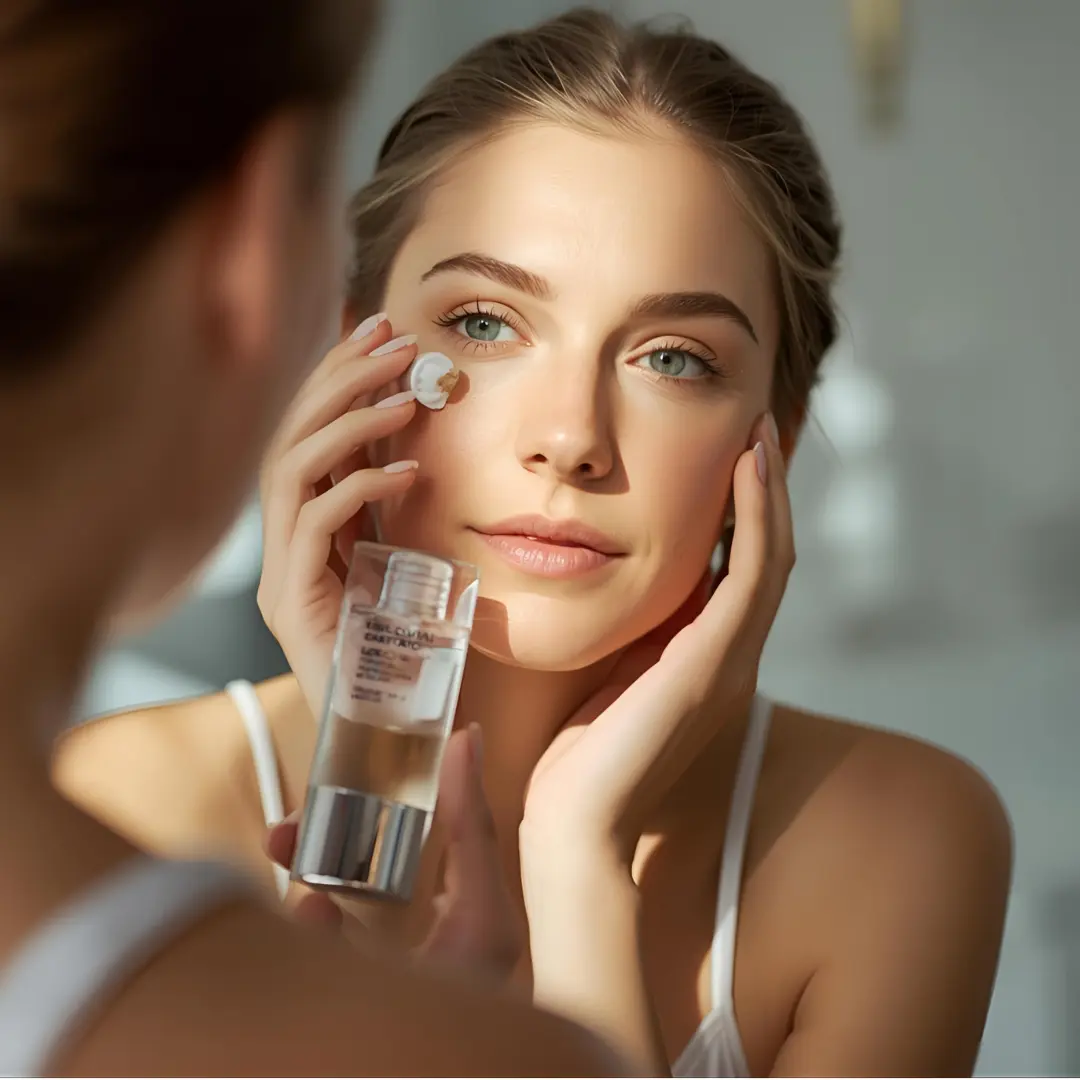Một quy trình skincare buổi sáng với các sản phẩm dịu nhẹ, bảo vệ da