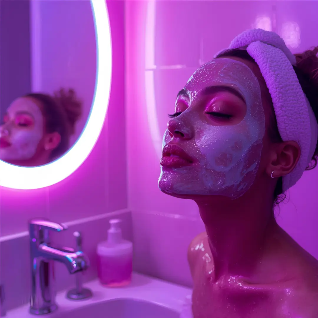 Một quy trình skincare buổi tối tập trung vào làm sạch sâu và tái tạo da