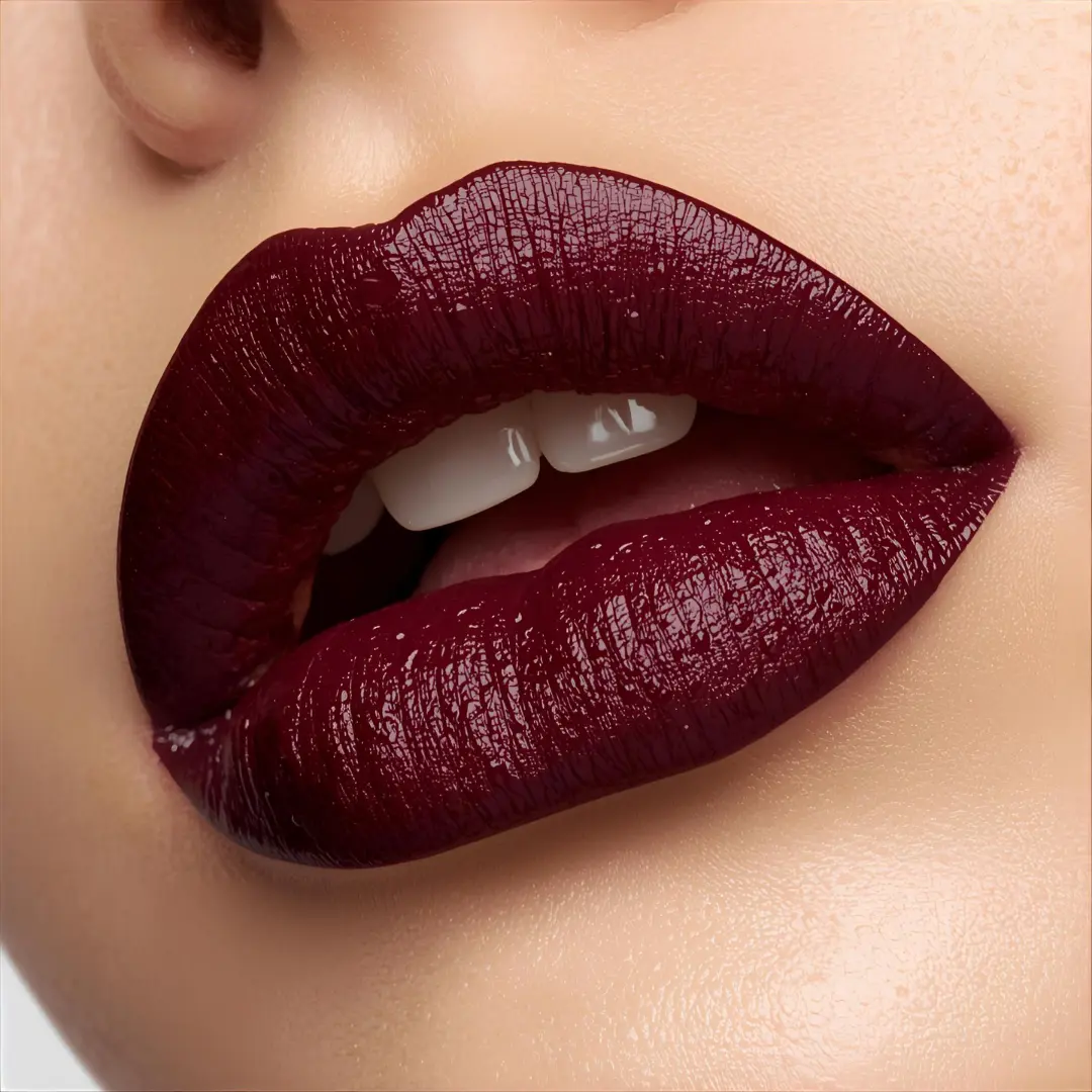 Đôi môi quyến rũ được tô son màu berry đậm
